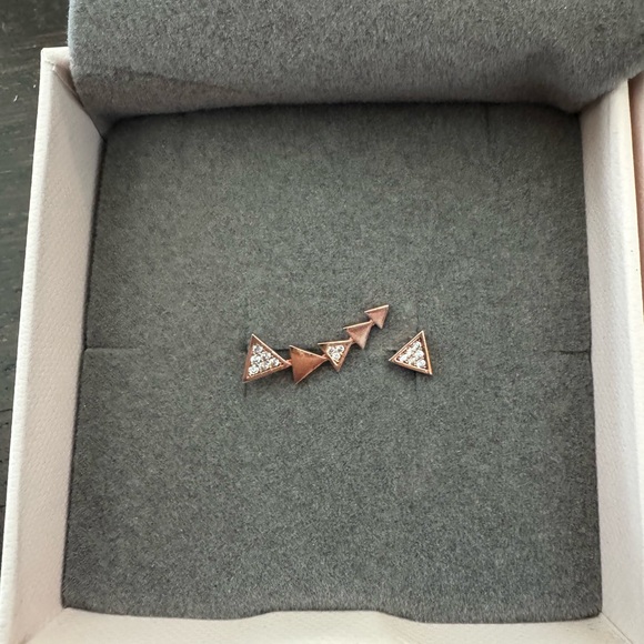 Rose Gold Necklace and Earring Set - Picture 2 of 6
